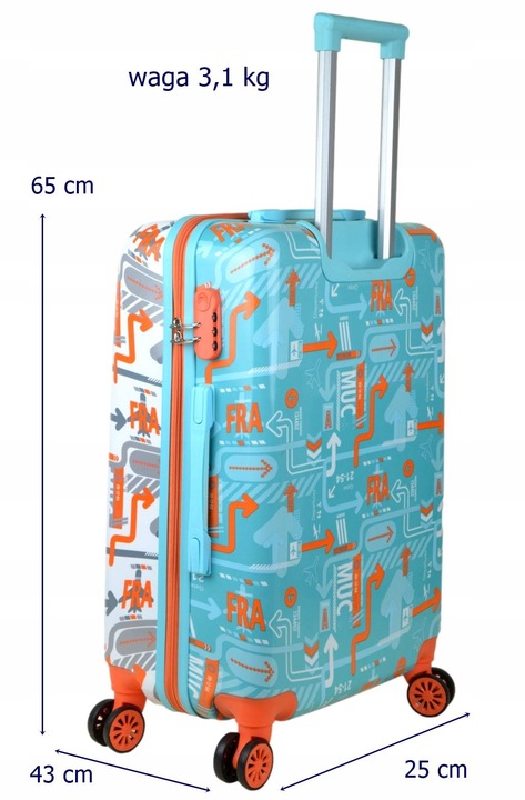 Średnia walizka na kółkach SUNBAG Fly360 Dual Color