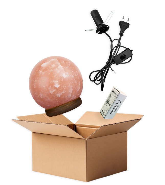 Lampa solna HIMALAJSKA 3-4 kg okrągła jonizator powietrza księżyc Luna