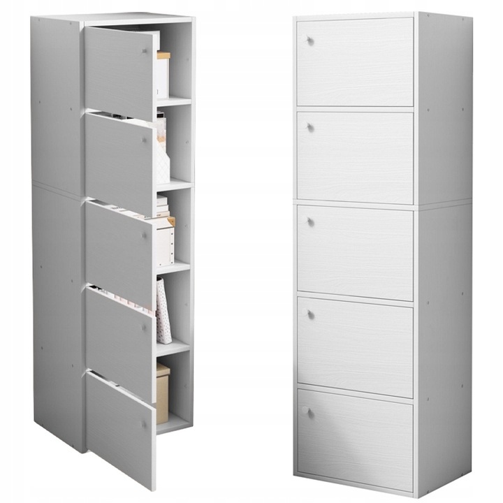 NOWOCZESNA POJEMNA KOMODA SZAFKA DUŻA BIAŁA SKANDYNAWSKI RETRO LOFT 5