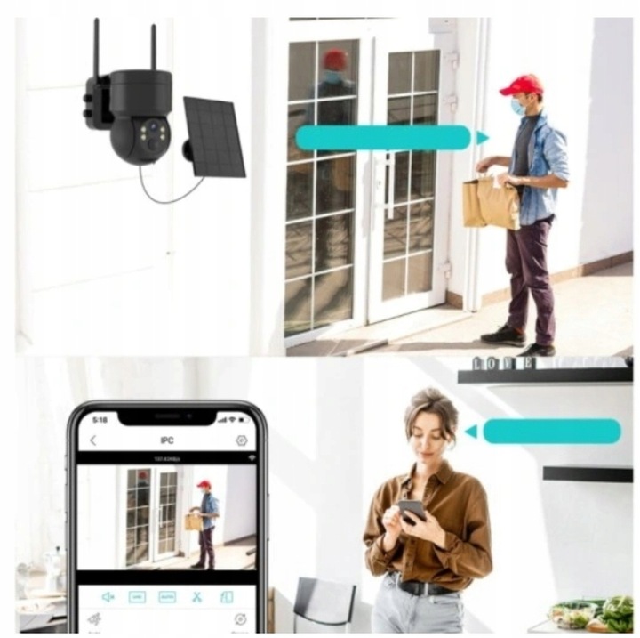 SOLARNA KAMERA IP OBROTOWA ZEWNĘTRZNA WIFI 4MP