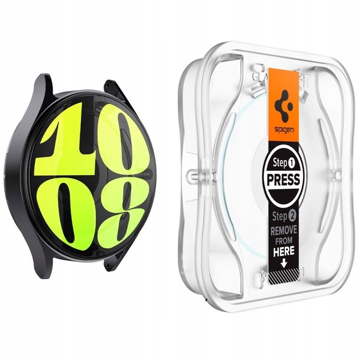 Szkło hartowane na ekran do Galaxy Watch 7 44mm, Spigen z aplikatorem, 2szt