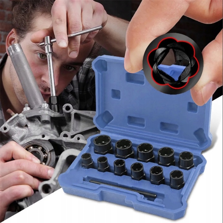 NASADKI DO USZKODZONYCH OBROBIONYCH ZERWANYCH ŚRUB NAKRĘTEK 9-19mm