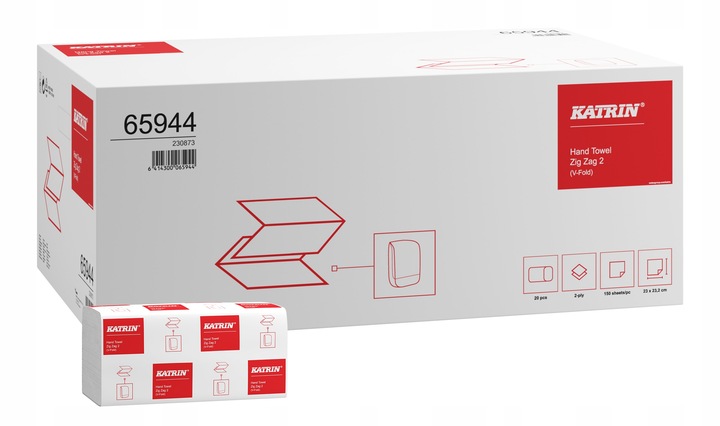 Ręcznik Papierowy ZZ 2 Warstwy Biały Handypack Ekonomiczny 3000 szt