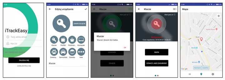 iTrack mini Lokalizator Bluetooth 5.0 Brelok Kluczy Portfela Alarm PREZENT