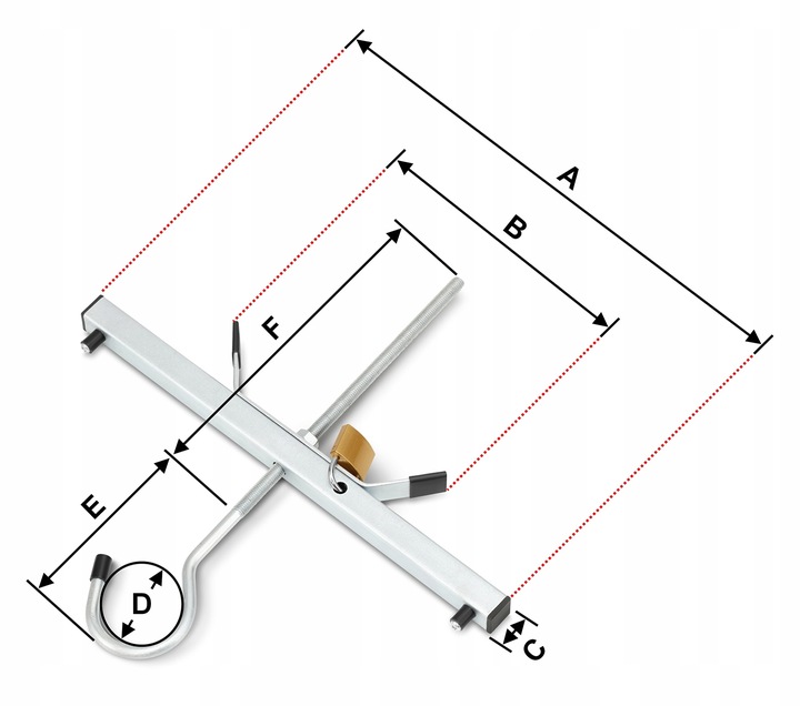 UCHWYT MOCOWANIE DRABINY PRZEWOZU BAGAŻNIK 2SZT AKC