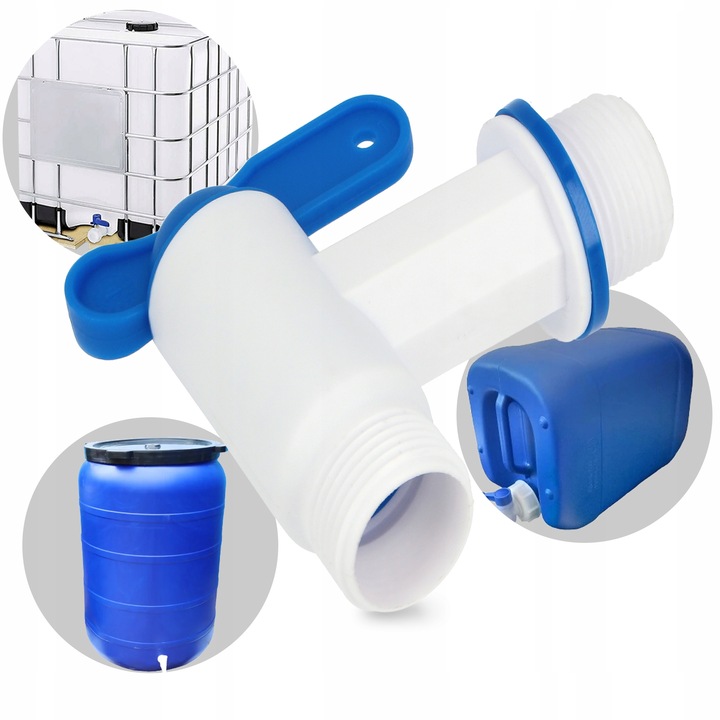 Zawór PP MAUZER 3/4 GZ Kran ZBIORNIKA 1000L Beczki Mauser Kranik