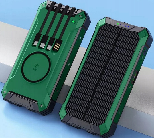 POWERBANK ŁADOWARKA PANEL SOLARNY INDUKCYJNY 30000mAh 6xUSB LATARKA 2x LED