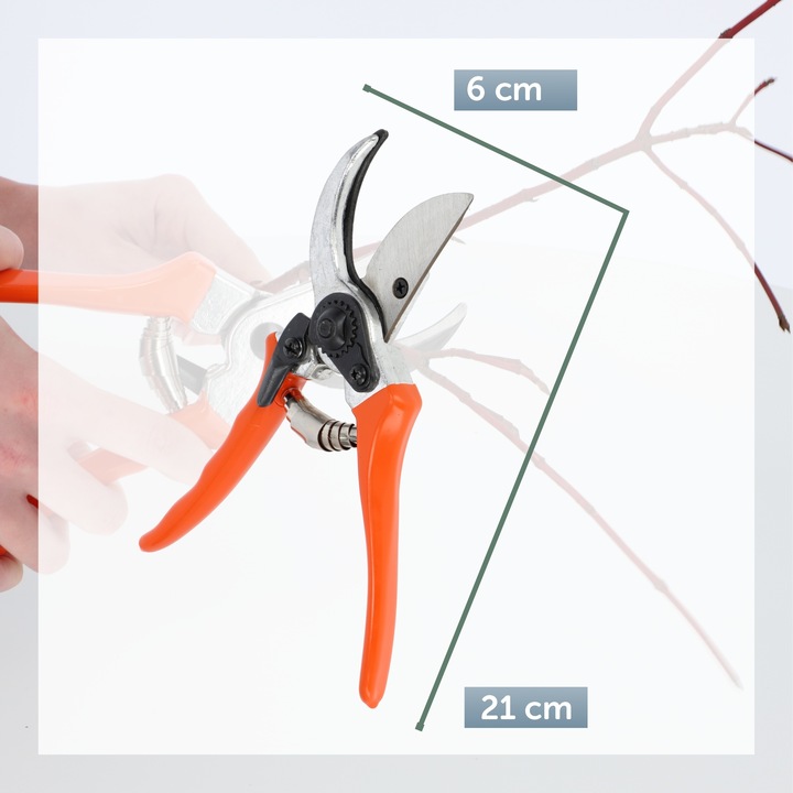 SEKATOR NOŻYCE DO GAŁĘZI ŻYWOPŁOTU OGRODOWY 21cm KRZEWÓW RĘCZNY