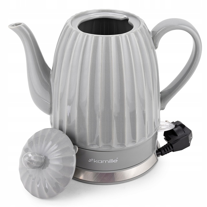 CZAJNIK ELEKTRYCZNY BEZPRZEWODOWY CERAMICZNY KAMILLE 1500 W 1,5 L