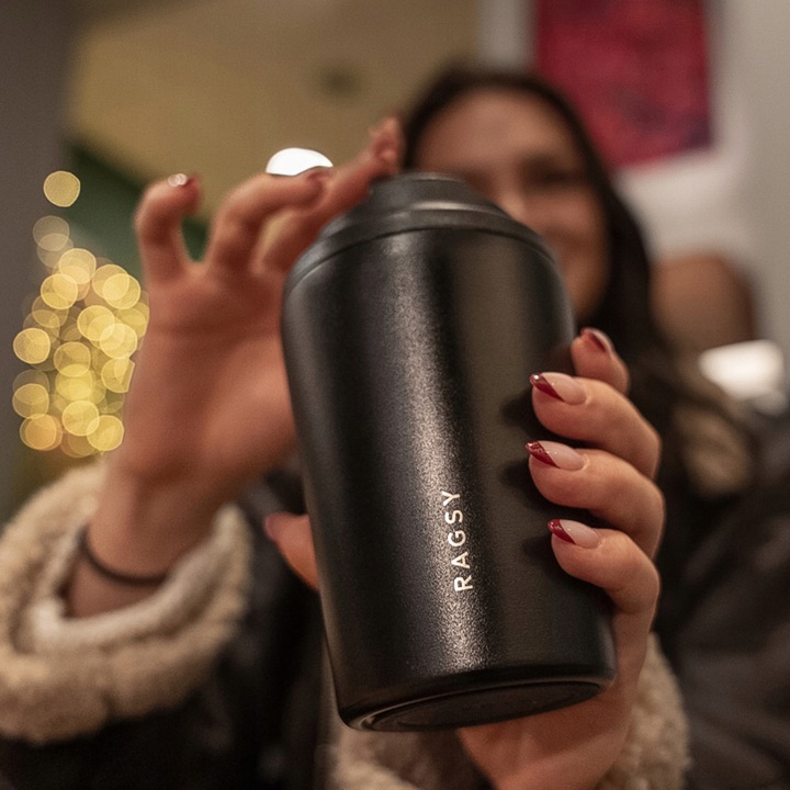 Kubek Termiczny ze stali nierdzewnej BPA FREE Simply Cup 340 ml - Black