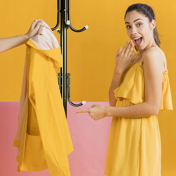 WIESZAK PODŁOGOWY STOJĄCY STOJAK LOFT NA UBRANIA KURTKI 12 RAMION 3