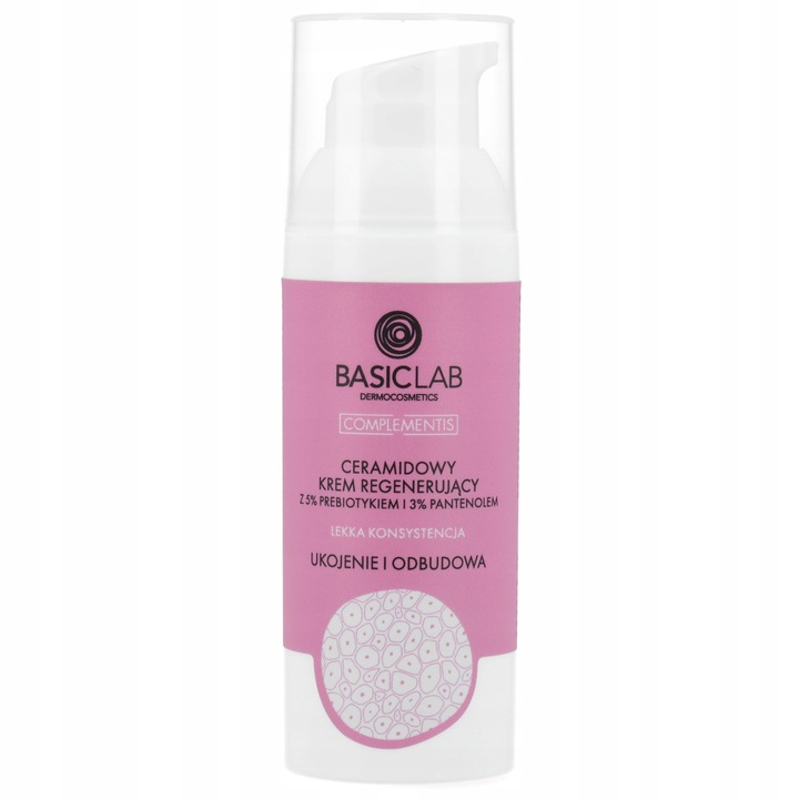 BasicLab Ceramidowy krem regenerujący z 5% betainą i 3% mocznikiem