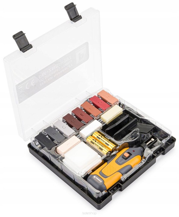 ZESTAW DO NAPRAWY PANELI MEBLI WOSK NAPRAWCZY 18 SZTUK WALIZKA