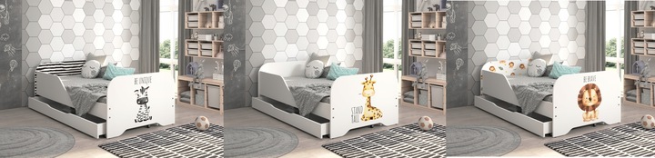 Łóżko MIKI dziecięce 140x70 + materac DUŻO wzorów!