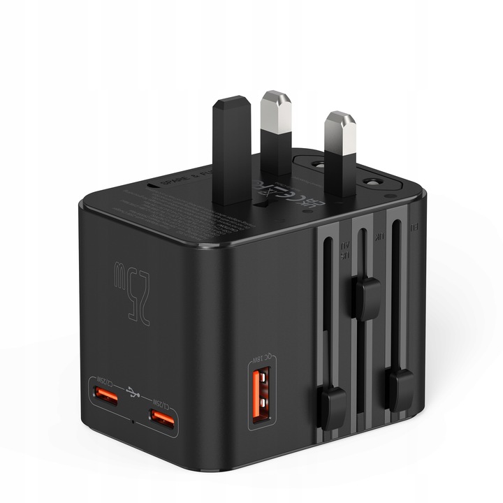 Uniwersalna Przejściówka ADAPTER Gniazda USA UK EU AUST Ładowarka USB