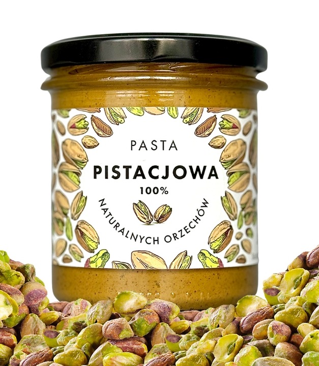 Pasta pistacjowa 250 g - Naturalna, 100% pistacji, krem pistacjowy