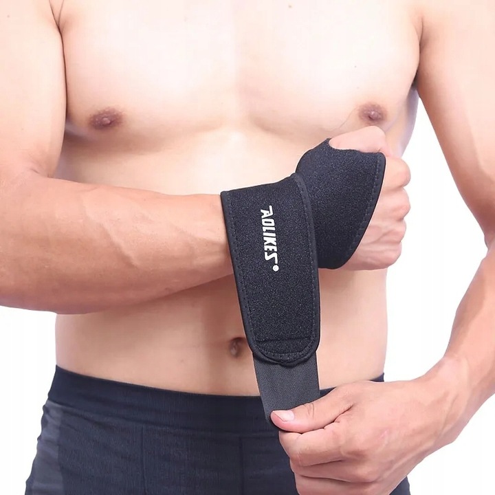 ŚCIĄGACZ OPASKA TAŚMA ORTEZA STABILIZATOR NADGARSTKA DŁONI OTWÓR NA KCIUK