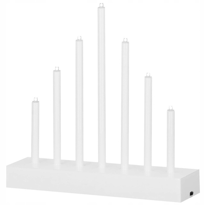 ŚWIECZNIK ADWENTOWY ŚWIĄTECZNY ŚWIECE DEKORACJA 7 led ŚWIĘTA LAMPKI