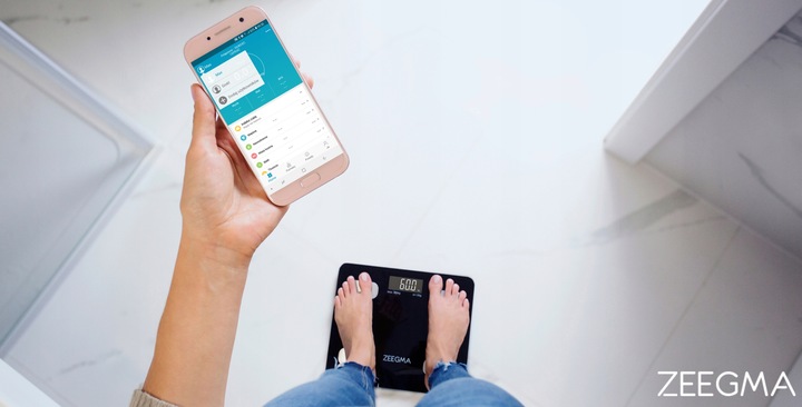 WAGA ŁAZIENKOWA ANALITYCZNA SMART ANALIZA 200kg IOS LCD ANDROID