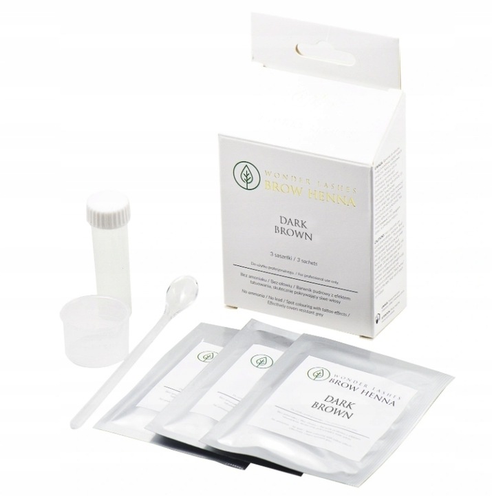 Brow Henna Pudrowa DARK BROWN Wonder Lashes