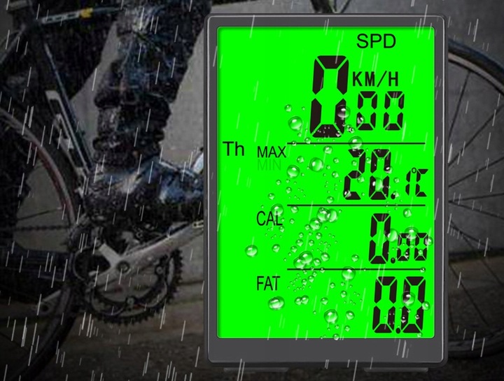 Bezprzewodowy Licznik Rowerowy Prędkościomierz Podświetlenie Do Roweru