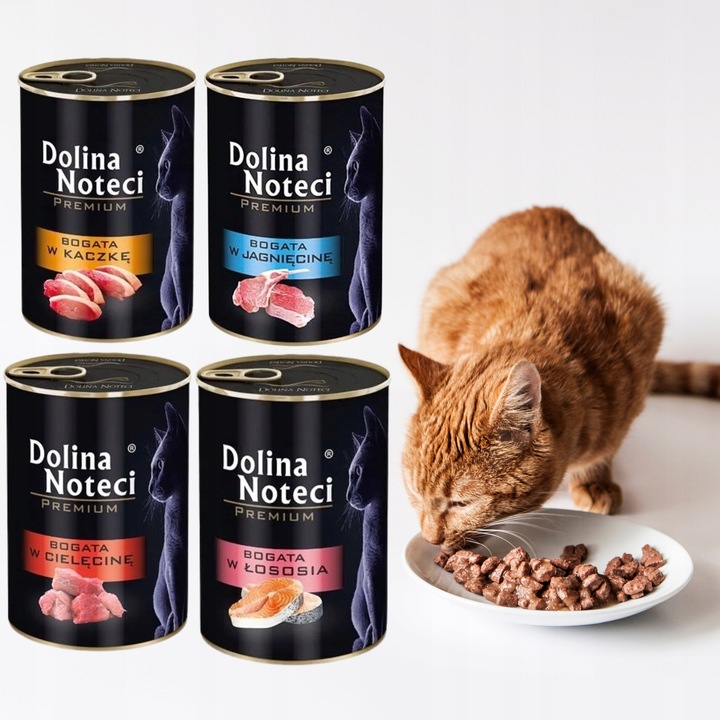Dolina Noteci dla kota karma mokra puszka KOT mix 4 smaków bez zbóż