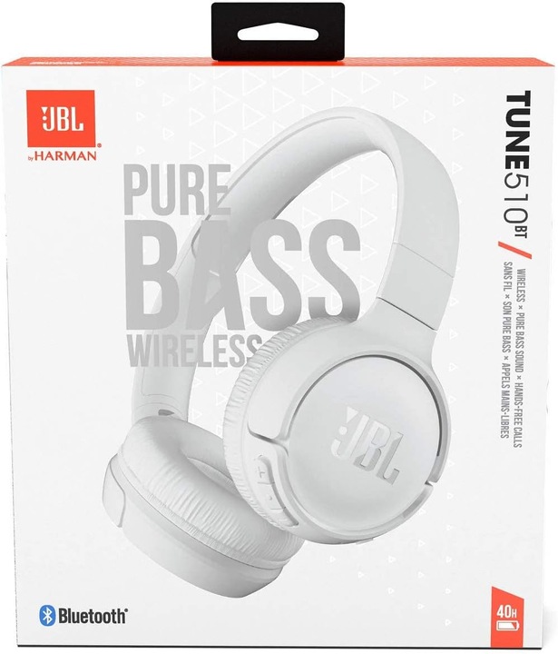 Słuchawki JBL 510BT Bluetooth ORYGINAŁ PL Białe