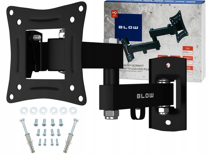 MOCNY UCHWYT ŚCIENNY OBROTOWY WIESZAK DO TV MONITORA 10-32" CALE VESA
