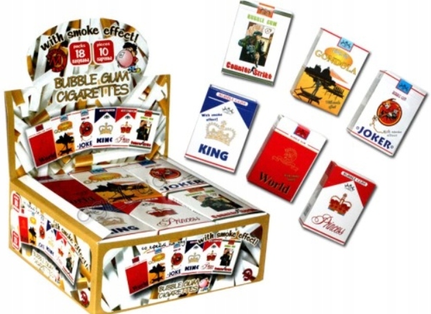 Guma papieros Evropa Dooel Bubble Gum Cigarettes 18 paczek x 10 sztuk