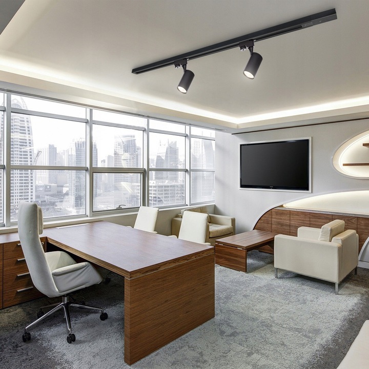 2x Szynoprzewód Szyna 2m + 8x Lampa GU10 LED Oświetlenie szynowe