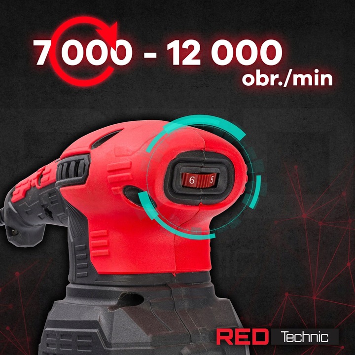 SZLIFIERKA MIMOŚRODOWA OSCYLACYJNA 125mm 1300W 3W1 3 PADY REGULACJA 6