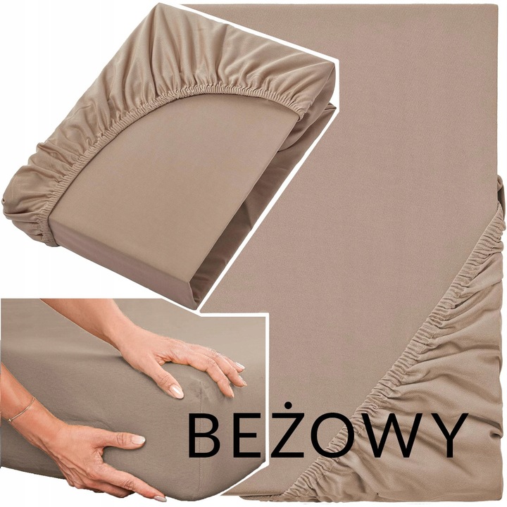 Prześcieradło 100% Bawełna CZESANA 240x220 + 30cm z GUMKĄ na wysoki