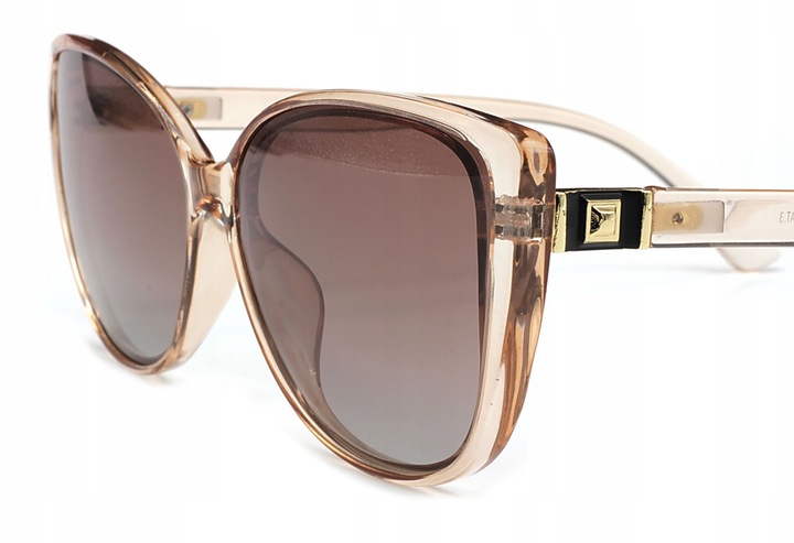 OKULARY PRZECIWSŁONECZNE DAMSKIE POLARYZACYJNE UV400 ETUI CIENIOWANE SZKŁA