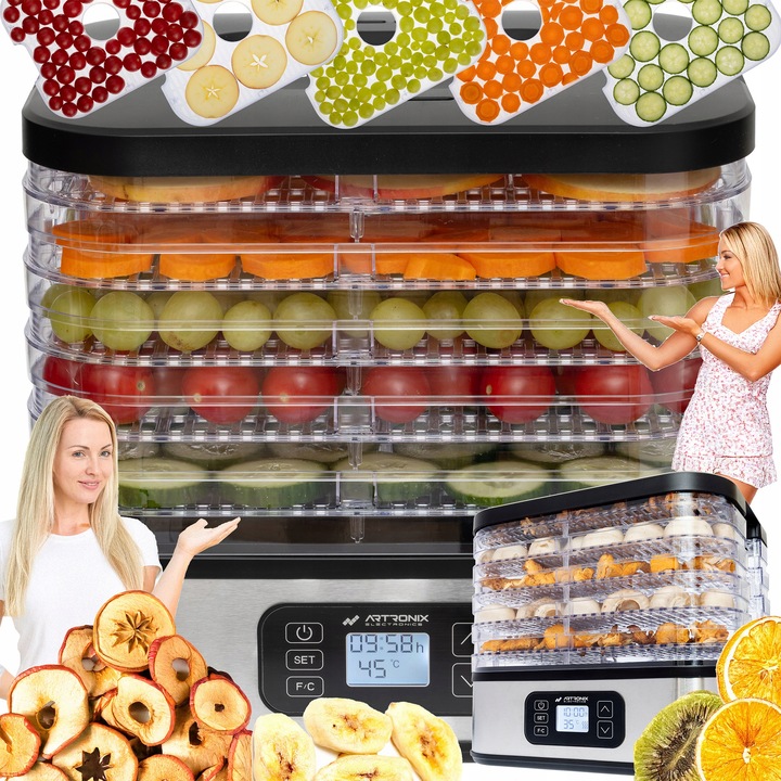 SUSZARKA SPOŻYWCZA DO ŻYWNOŚCI GRZYBÓW ZIÓŁ OWOCÓW WARZYW TIMER! 400W