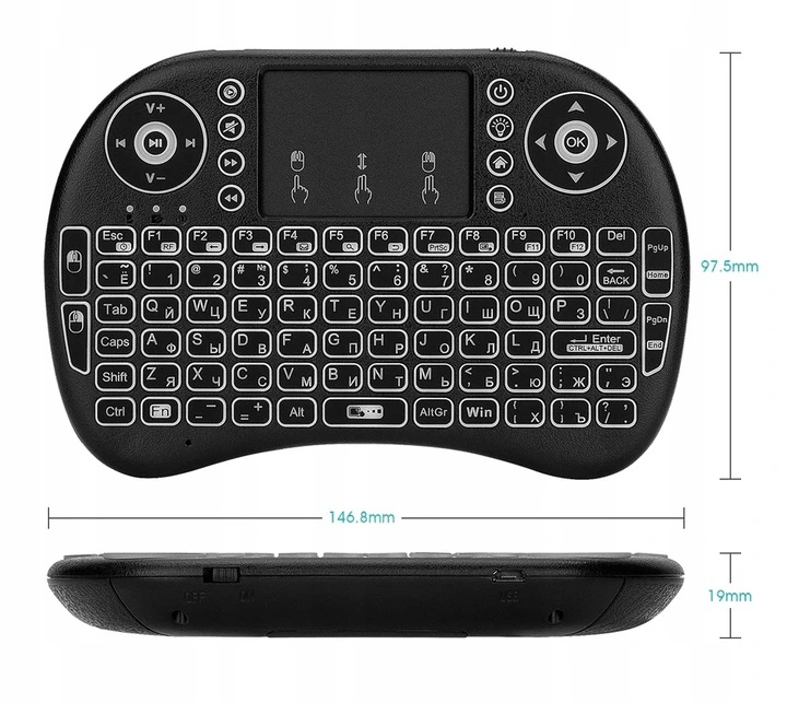MINI KLAWIATURA BEZPRZEWODOWA SMART TV BLUETOOTH