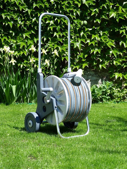 WÓZEK ALU WĄŻ OGRODOWY 4-WARSTWOWY 1/2 50 METRÓW BEST POLSKA ZRASZACZ