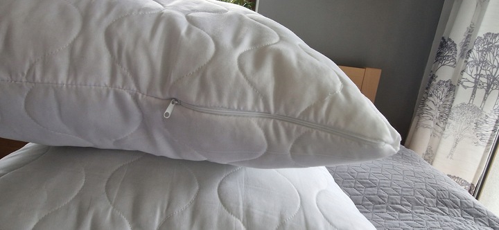 2x PODUSZKA 70x80 ANTYALERGICZNA PIKOWANA ZAMEK 1100g Gruba i Puszysta