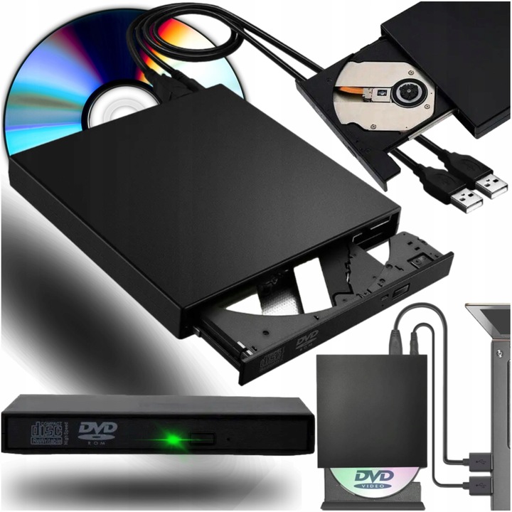 NAPĘD ZEWNĘTRZNY CD-R DVD RV USB DO LAPTOPA ODTWARZACZ PRZENOŚNY
