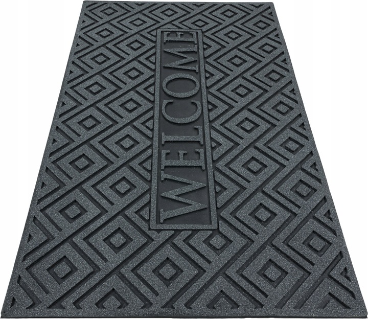 WYCIERACZKA POD DRZWI ZEWNĘTRZNA GUMOWA WEJŚCIOWA WELCOME BŁYSZCZĄCA