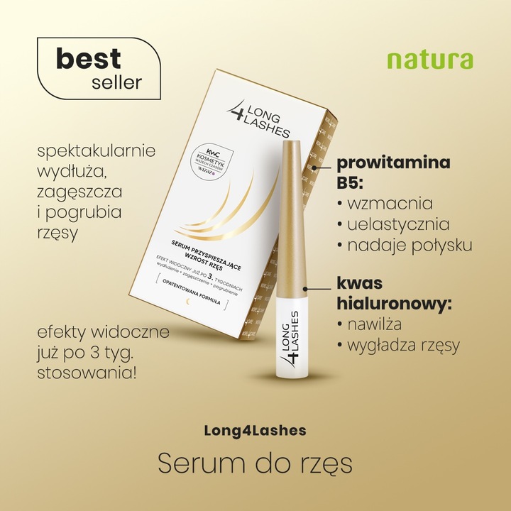 LONG4LASHES SERUM PRZYSPIESZAJĄCE WZROST RZĘS 3 ML