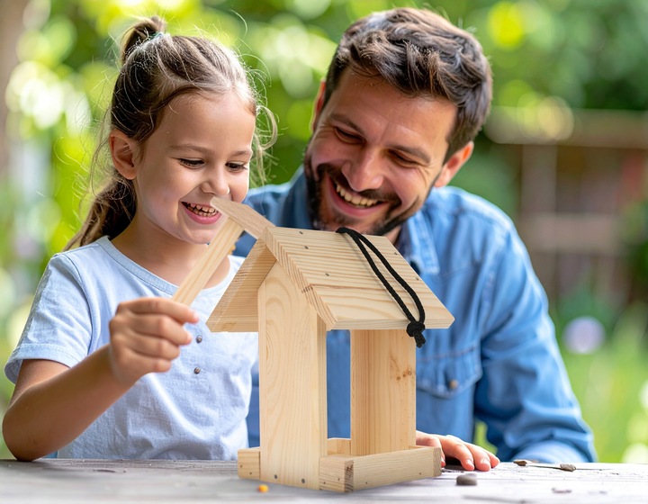 Karmnik dla ptaków drewniany DIY Zestaw do samodzielnego montażu