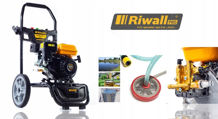 RIWALL RPPW 207 250 SET MYJKA SPALINOWA CIŚNIENIOWA MOSIĘŻNA POMPA