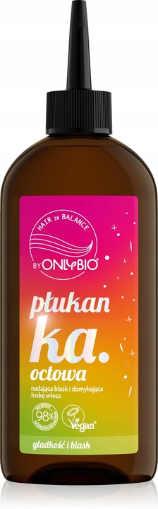 Hair in Balance by ONLYBIO Płukanka octowa nadająca blask i domykająca łusk