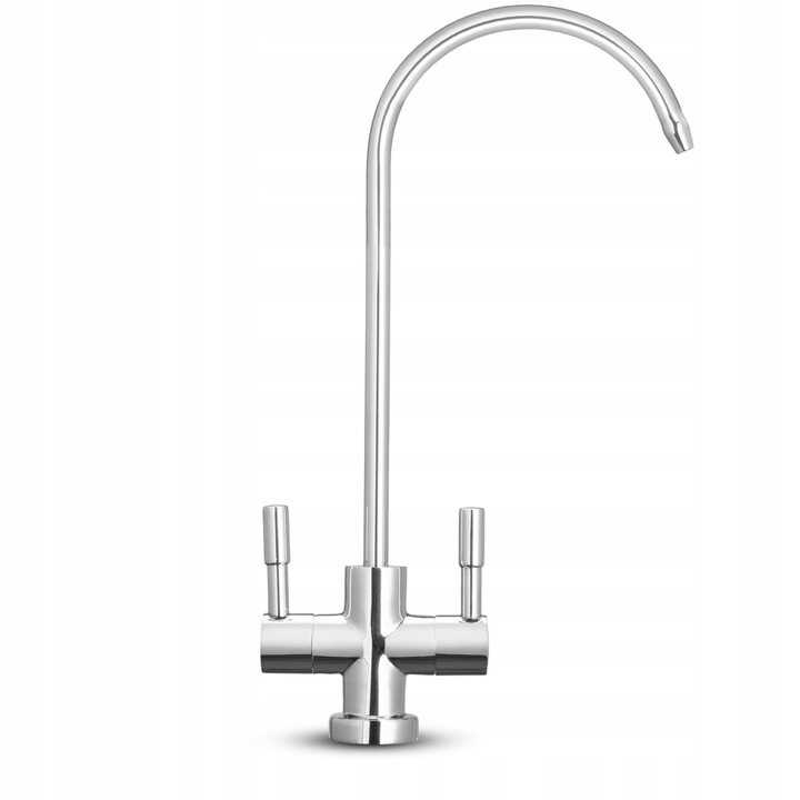 Wylewka podwójna USTM chrom odwrócona osmoza podłączenie QC