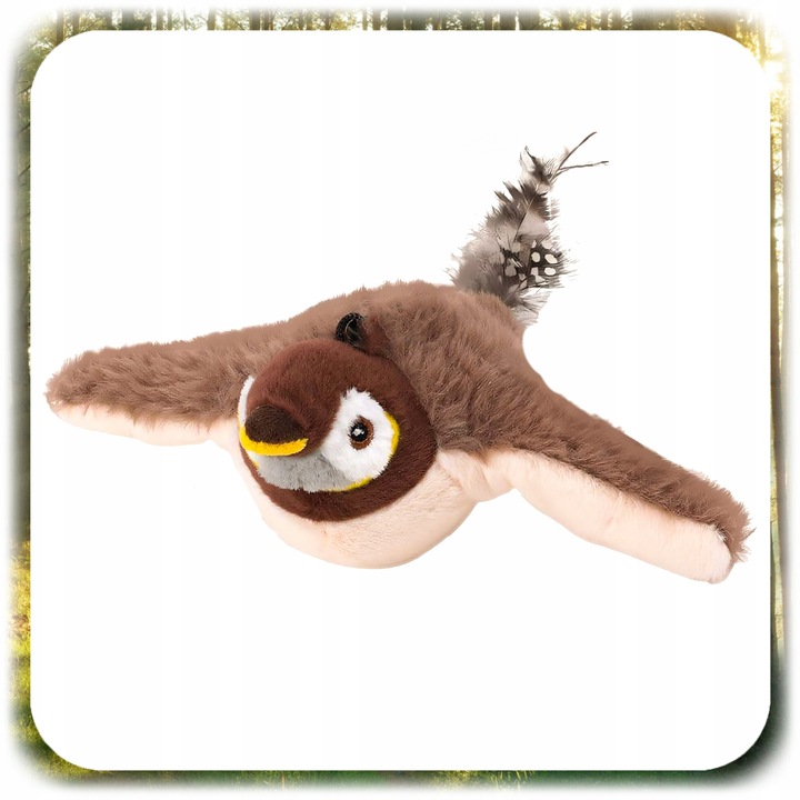 INTERAKTYWNA ZABAWKA DLA KOTA PLUSZOWY PTAK RUCHOMY PTASZEK +