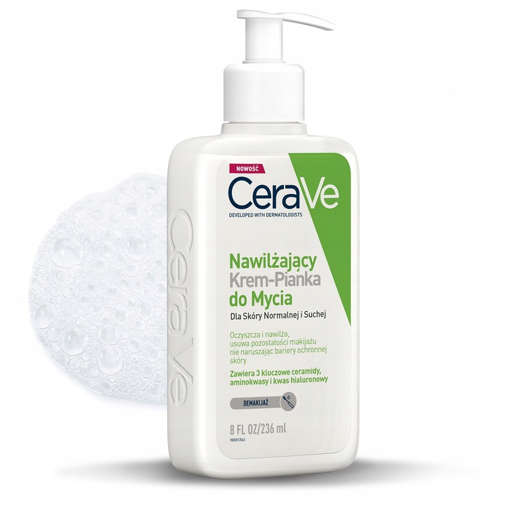 CeraVe Nawilżający Krem-Pianka do Mycia 236ml + GRATISY