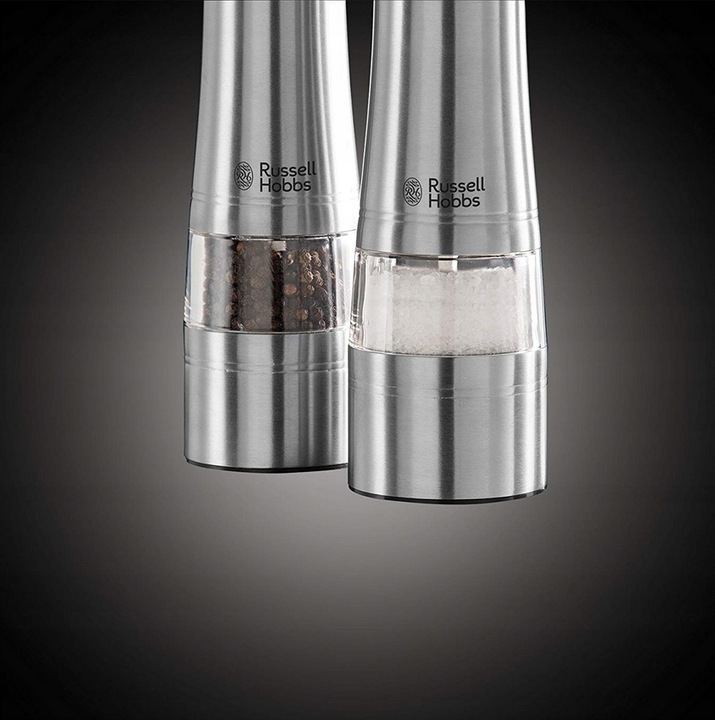 ZESTAW 2x ELEKTRYCZNY MŁYNEK DO PIEPRZU I SOLI ZIOŁA PRZYPRAW
