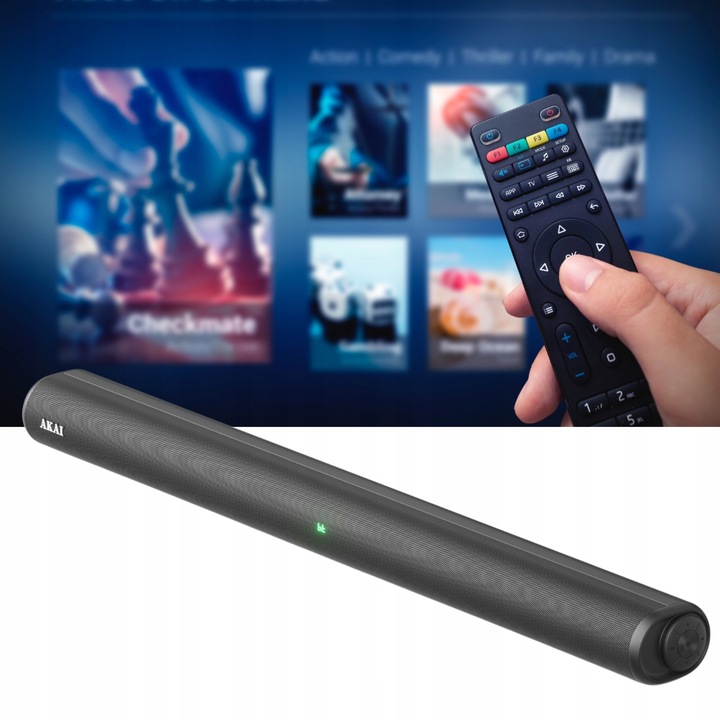 SOUNDBAR 2.0 60W RMS WYŚWIETLACZ BLUETOOTH 5.3 RADIO FM AUX MP3 AKAI ASB-6L