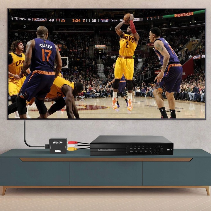 ADAPTER KONWERTER AV RCA CVBS CINCH DO HDMI 1080p Koanni