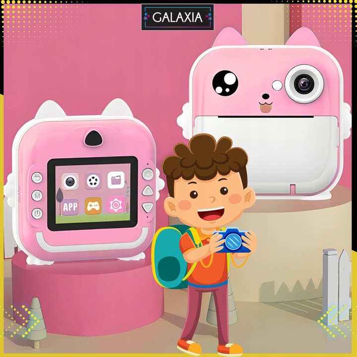 MINI DRUKARKA DRUKUŚ TERMICZNA APARAT NATYCHMIASTOWY DLA DZIECI i 11 ROLEK